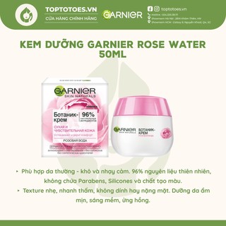 Kem dưỡng Garnier Hoa Hồng Rose Water dưỡng da ẩm mượt, sáng hồng 50ml