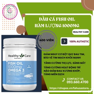 [SALES SỐC] DẦU CÁ HEALTHY CARE FISH OIL 1000MG 400 VIÊN DATE 2025