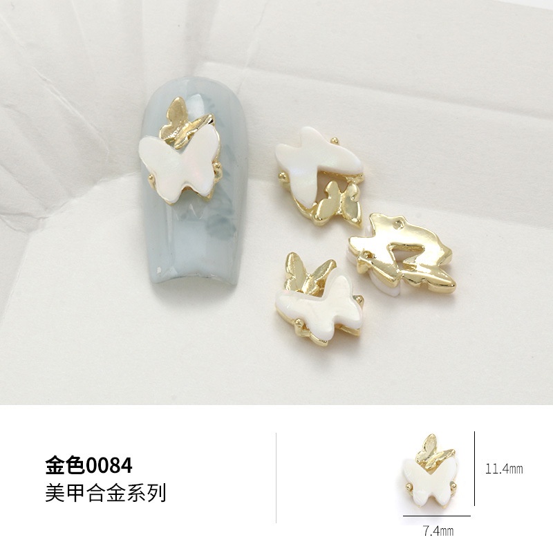 (MớI) Miếng DáN Trang Trí MóNg HìNh BướM ĐíNh Kim Sa