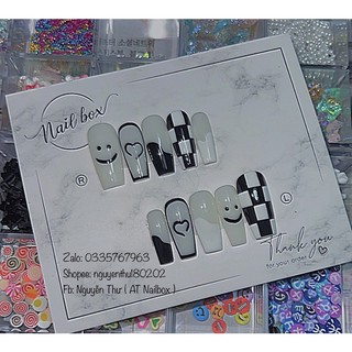 Nailbox thiết kế - Nailbox caro và họa tiết