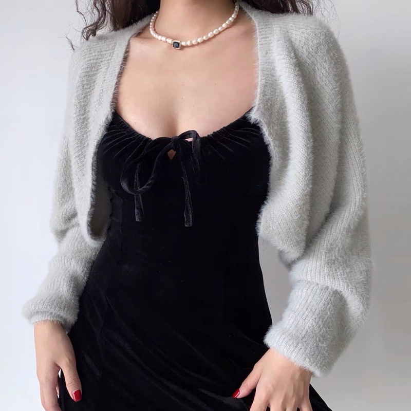 Đầm Body Hai Dây Nhung nhún ngực sexy lady