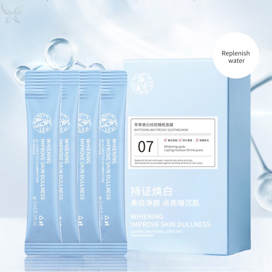 Set 14 Mặt Nạ Ngủ collagen Dưỡng Ẩm Làm Trắng Da Kiểm Soát Dầu Se Khít Lỗ Chân Lông
