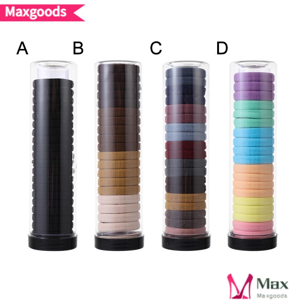 Hộp 20 Dây Chun Buộc Tóc Mềm Co Giãn Nhiều Màu Dành Cho Bé Gái / Người Lớn