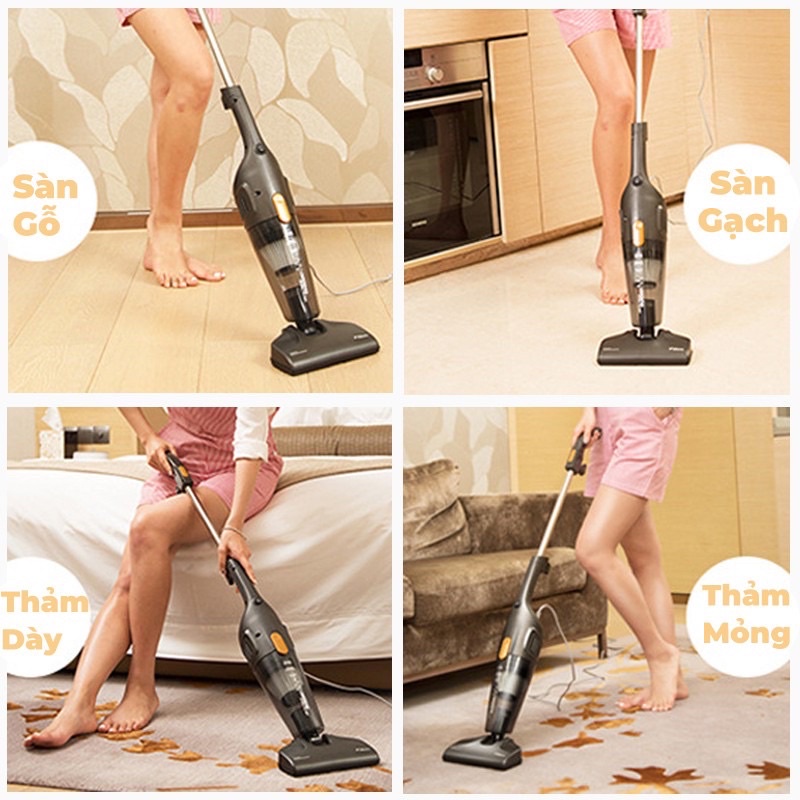 Máy hút bụi cầm tay Deerma DX115C Lực hút 15000Pa Hàng chính hãng BH 12 tháng