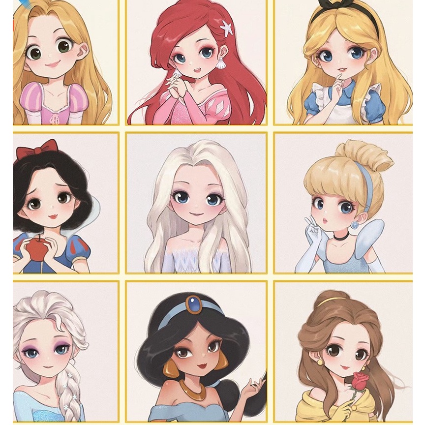 Tranh Tô Màu Kỹ Thuật Số ~ Bộ Quà Tặng Đặc Biệt DIY Hình Công Chúa Disney Bằng Acrylic Cho Trẻ Em / Tranh Tường