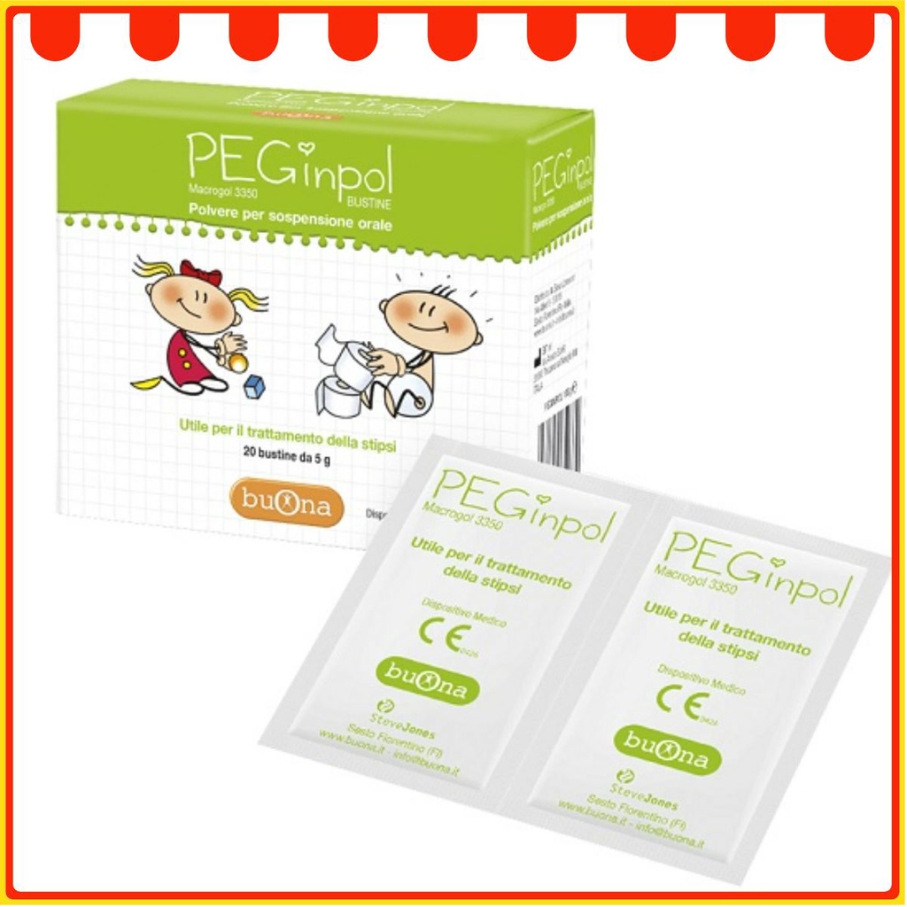[ Chính Hãng]BUONA PEGINPOL GIÚP BÉ NHUẬN TRÀNG, HẾT TÁO BÓN (hộp 20 gói x 5g) | NHẬP KHẨU CHÍNH HÃN