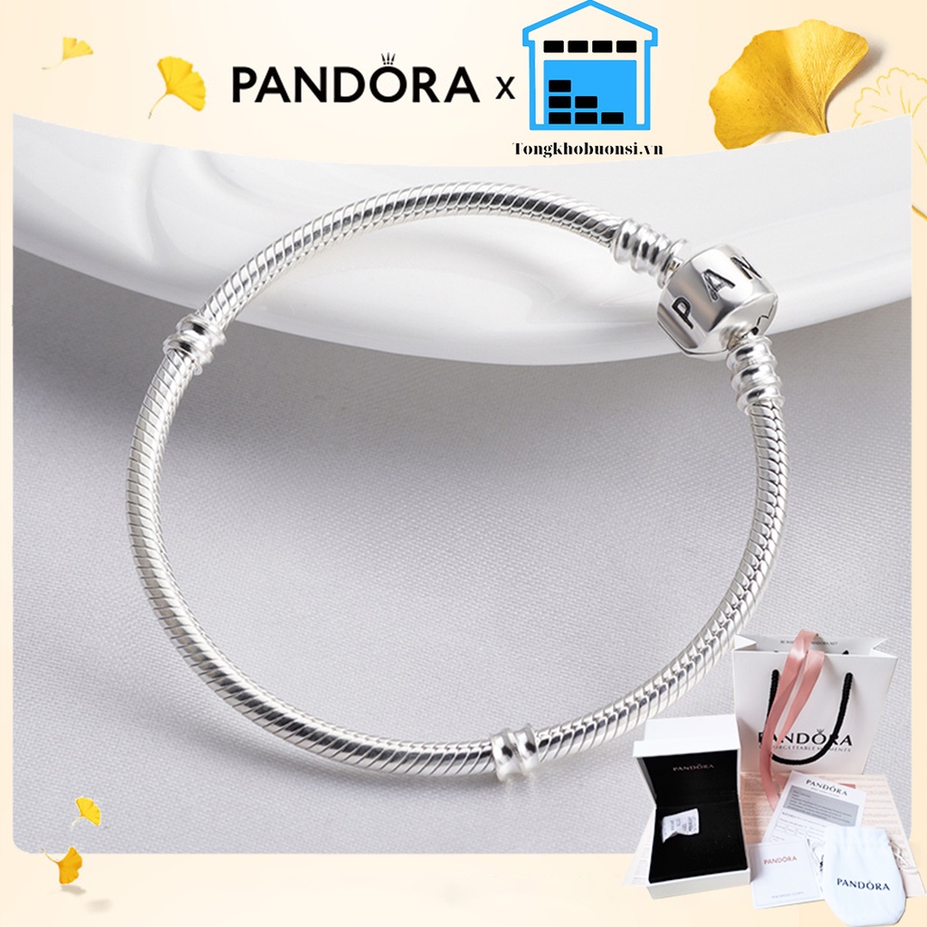 Vòng tay Pandora,lắc tay bạc s925 Moments Snake Chain Bracelet Full box, túi xách