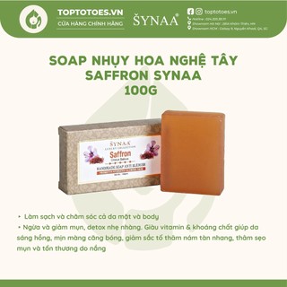 Xà phòng Synaa Saffron - nhuỵ hoa nghệ tây cho mặt và body giảm mụn, làm da sáng hồng căng bóng