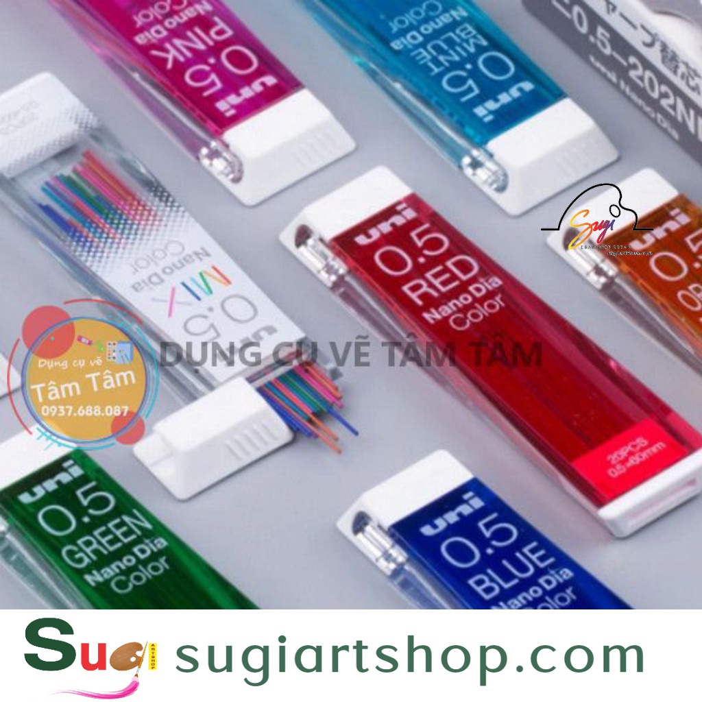-Ruột chì màu UNI NANO DIA COLOR 0.5MM-