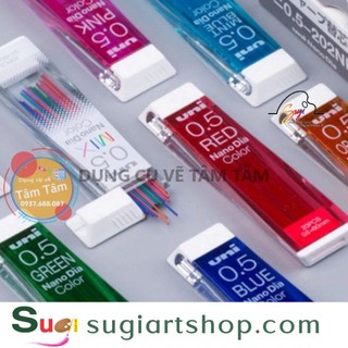 -ruột chì màu uni nano dia color 0.5mm-
