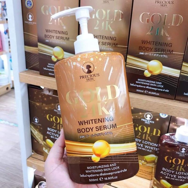 KEM BODY LOTION WHITENING SERUM GOLD 24K 500ML