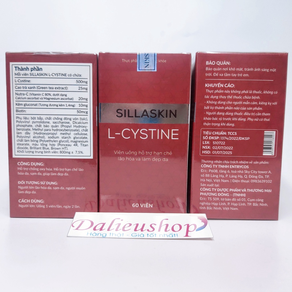 Viên uống Sillaskin L-Cystine | 60 Viên