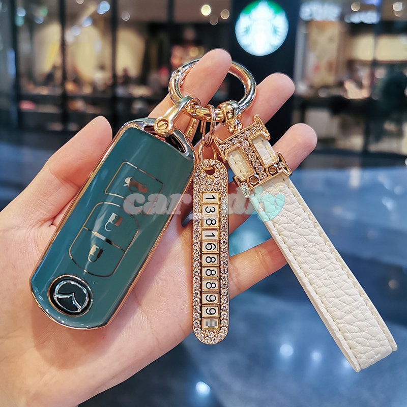 Vỏ Chìa Khóa Điều Khiển Từ Xa 2 / 3 Nút Bằng TPU Mềm Cho Mazda 2 3 6 Atenza Axela Demio CX3 CX7 CX5 CX9