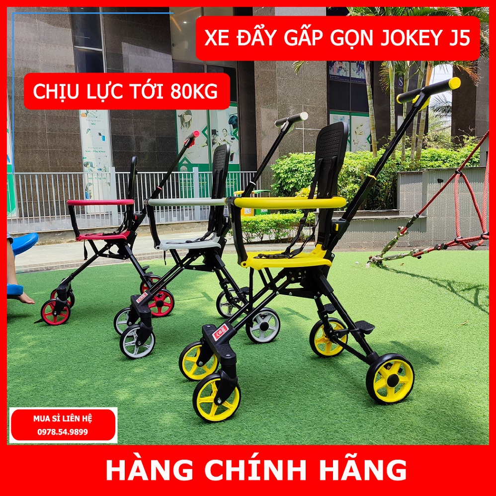 Xe đẩy gấp gọn cao cấp cho bé Jokey J5, Xe đẩy em bé đi du lịch siêu gọn nhẹ - Bảo Hành 12 tháng