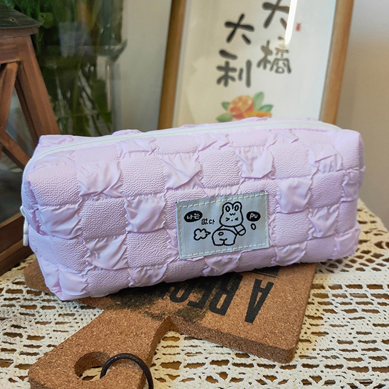 Túi Đựng Bút Chì / Đồ Trang Điểm Sức Chứa Lớn In Họa Tiết Hoa Xinh Xắn Tiện Dụng Cho Nữ