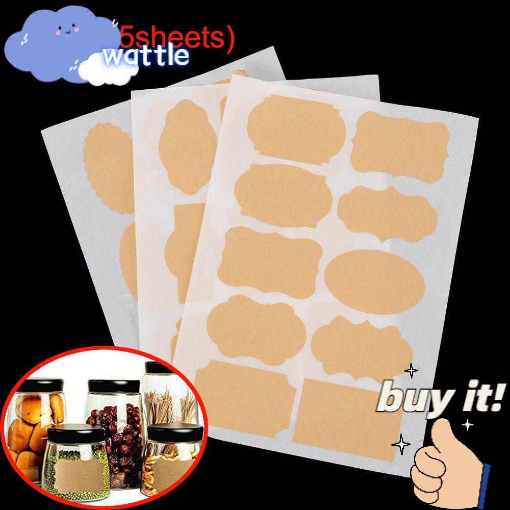 Bộ 45 Nhãn Dán Trang Trí Bánh Kẹo Bằng Giấy Kraft Sáng Tạo