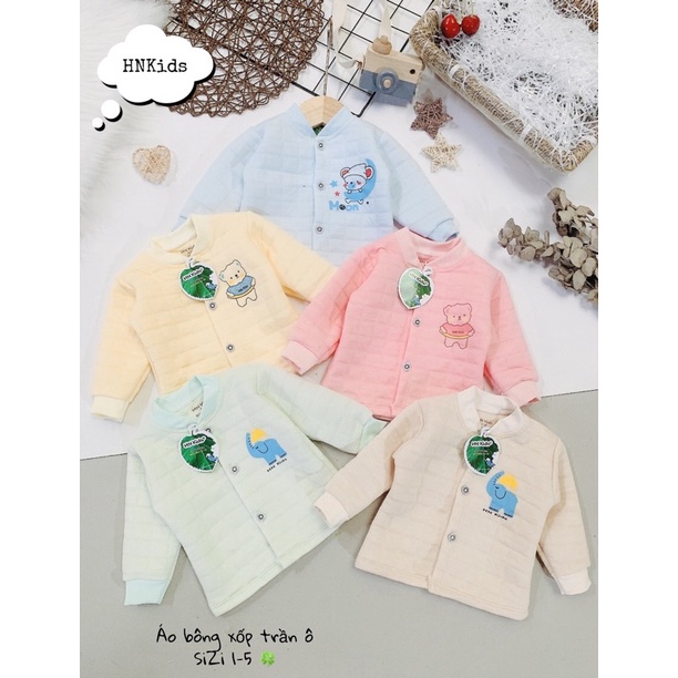 Áo xốp nỉ trần bông siêu đẹp ấm áp cho bé mùa đông