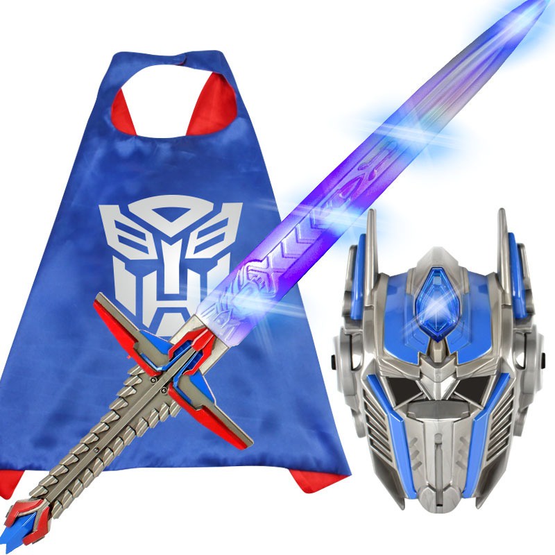 Khiên ánh sáng mặt nạ phát sáng Robot Transformers Biến Hình Optimus