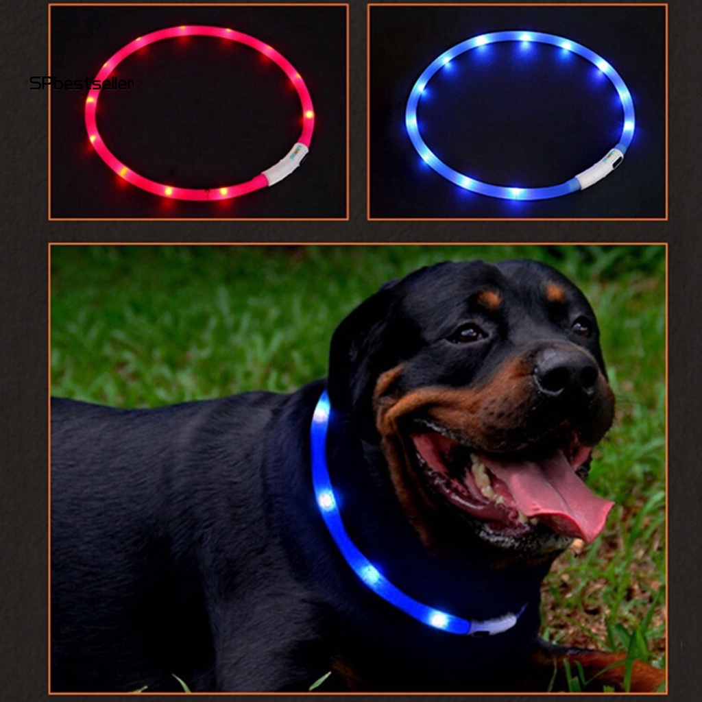 Vòng Cổ Silicone Phát Quang Chống Lạc Cho Thú Cưng