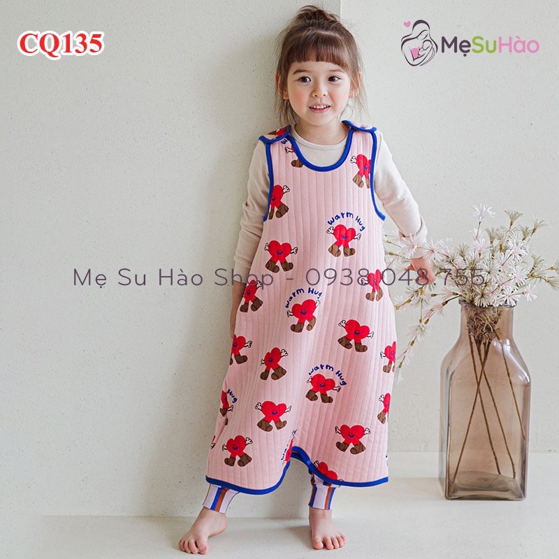 Túi ngủ trẻ em chần bông siêu ấm mẫu trái tim hãng Cordi-i nội địa Hàn Quốc mã CQ135