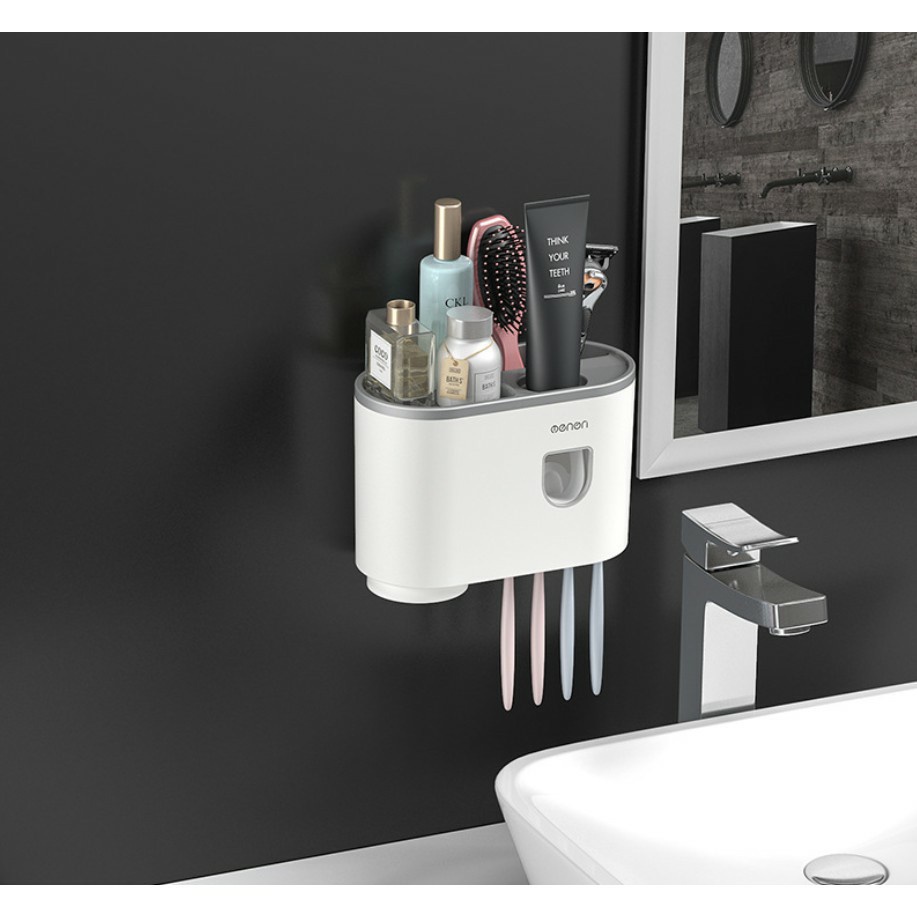 Bộ Nhả Kem OENON Dán Tường Không Cần Khoan Đục, Bộ 1 Cốc