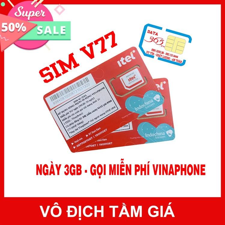 Sim số vinaphone data 3gb 1 ngày