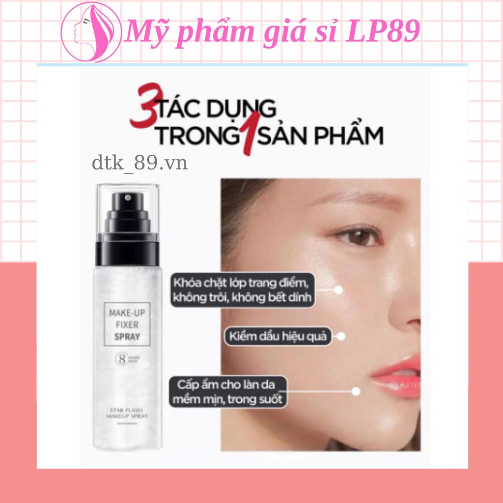 Xịt khóa trang điểm cố định lớp make up Star Flash Spray 8 Hours Wear 100ML