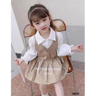 Váy 3ct cho bé gái , sét váy yếm .binna kids shop