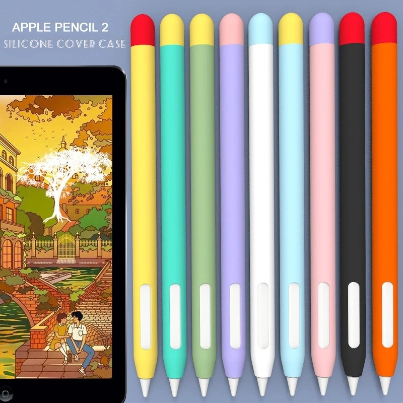 Vỏ Bảo Vệ Bút Cảm Ứng Apple Pencil Thế Hệ 2 Bằng Silicon Mềm Chống Trượt / Chống Rơi Phù Hợp Với Bút Cảm Ứng Stylus