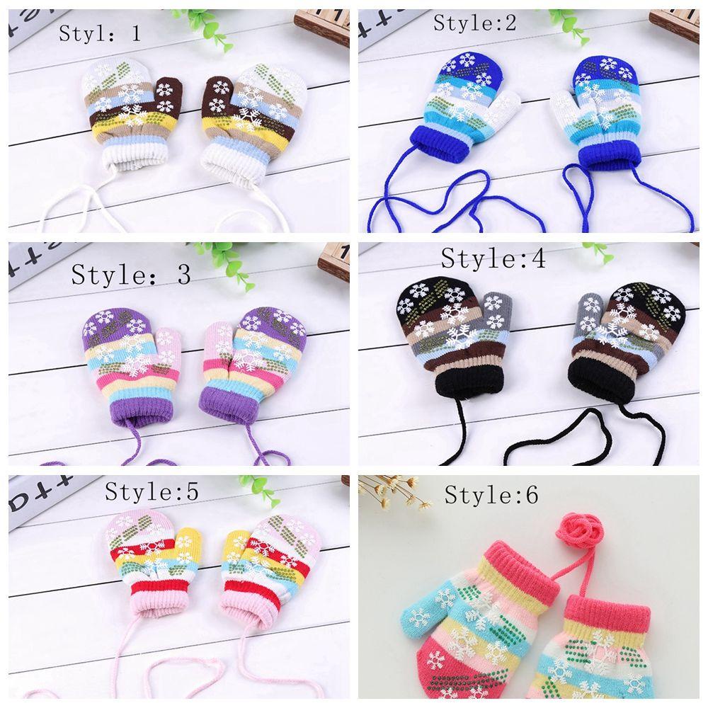 Găng Tay Giữ Ấm Mùa Đông Họa Tiết Bông Tuyết Xinh Xắn Dành Cho Trẻ Mihan