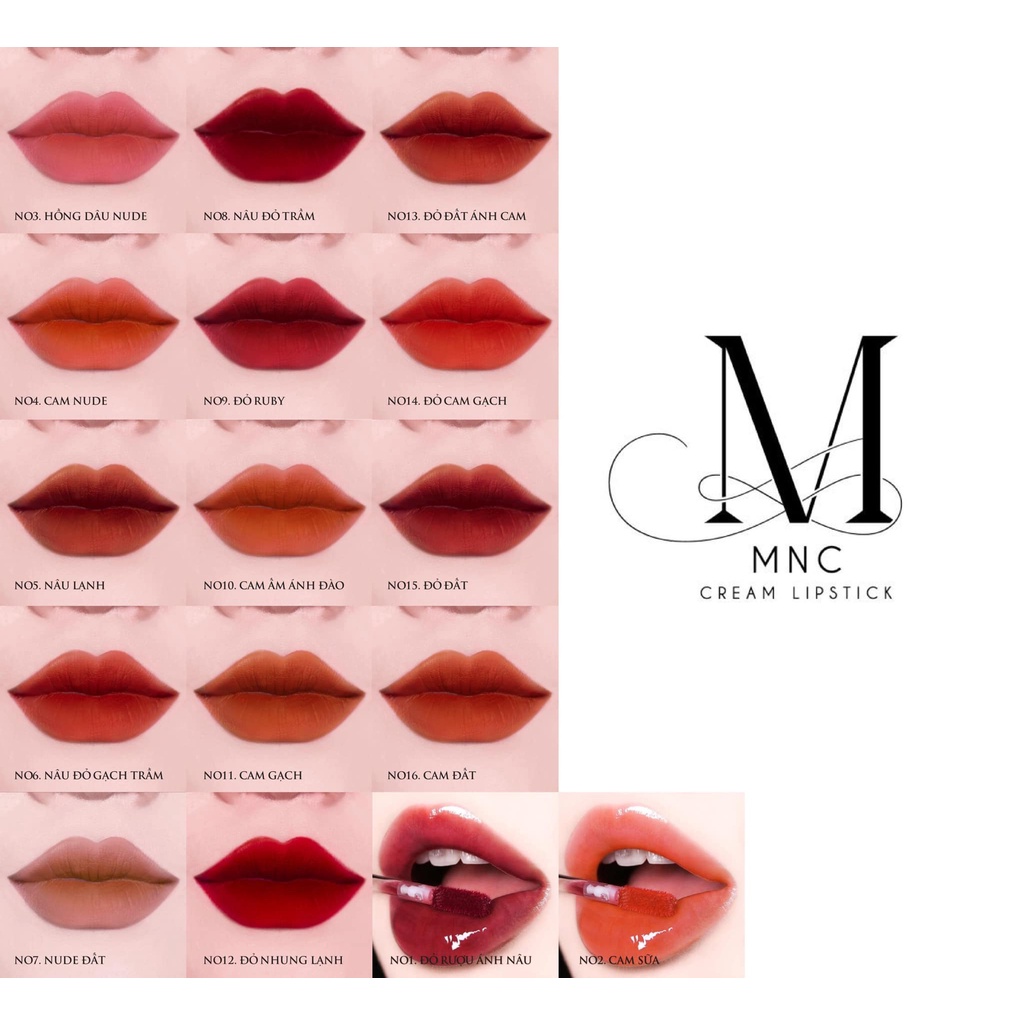 son MNC lipstick siêu bền màu đẹp dưỡng môi