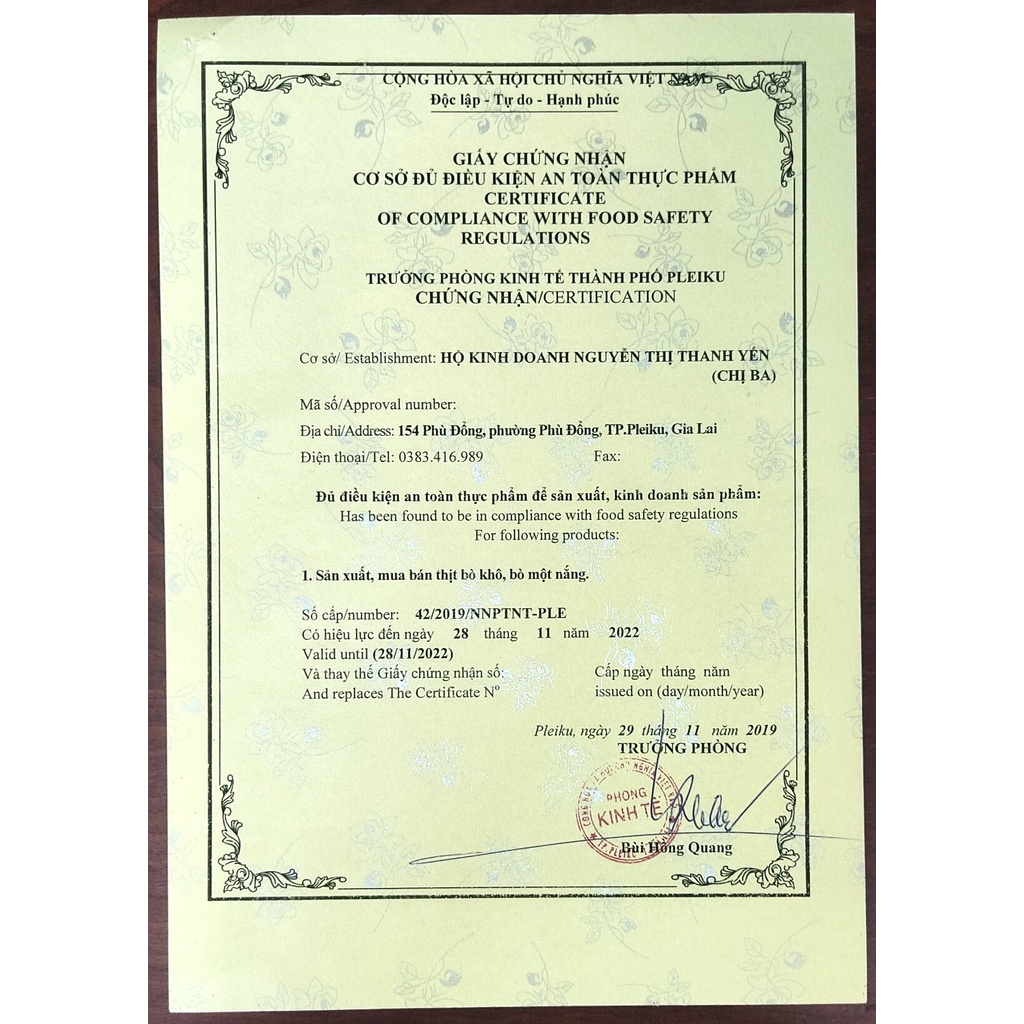 Bò Khô Sợi 500g Bò khô xé sợi Đặc Sản Tây Nguyên Chị Ba Gia Lai