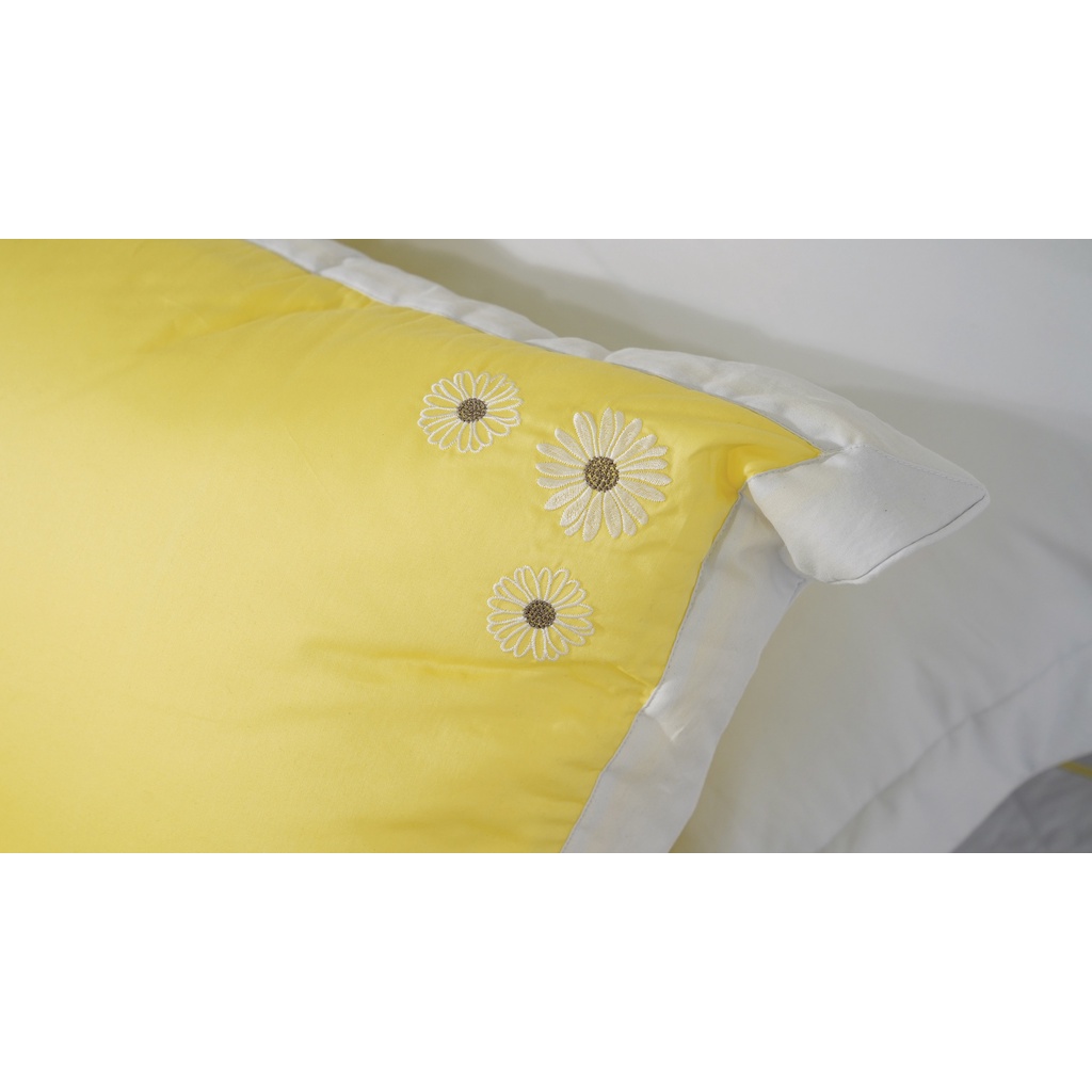 Bộ ga gối EVERON Cotton Satin họa tiết hoa thêu ESC22003 nhiều kích thước