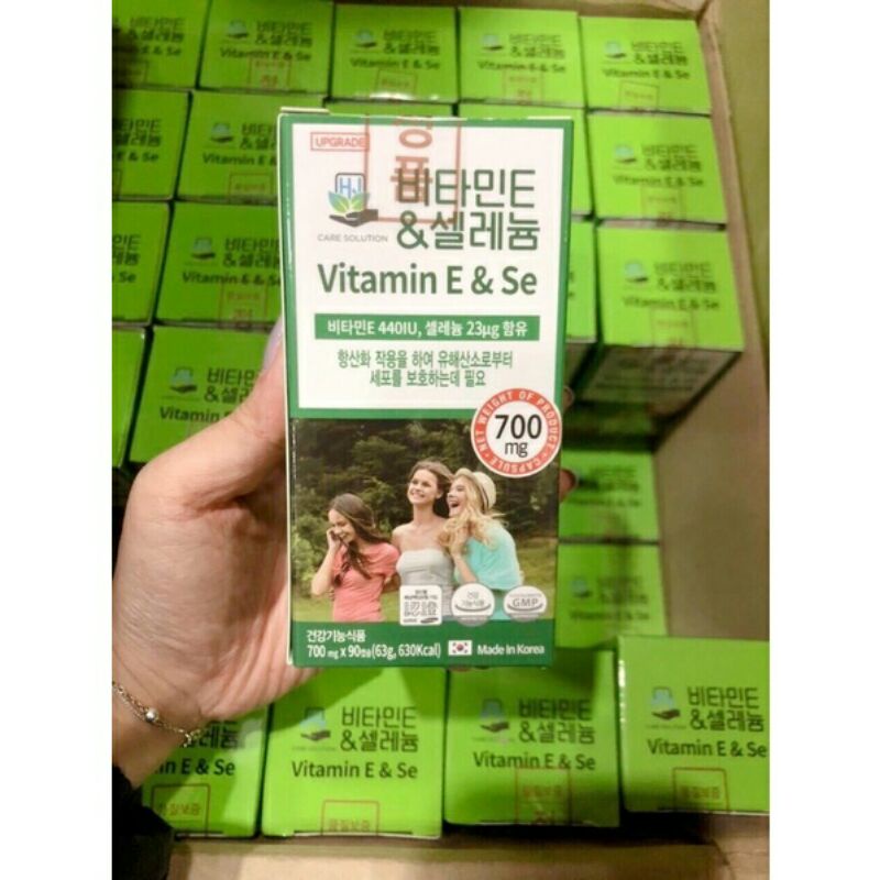 [Mẫu Mới] Viên Uống HJ Care Solution Vitamin E & Selenium 700mg