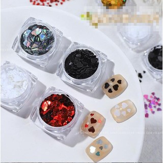 Hũ charm tim mã mới trang trí nail