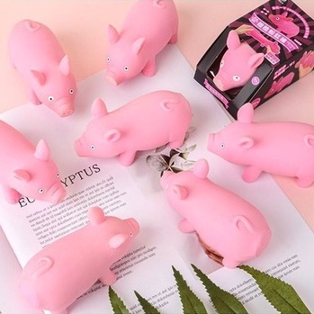 Đồ Chơi Giảm Stress Squishy Mochi Mô Hình Bóp Nén Mềm Dẻo Vận Động Giúp Giải Toả Căng Thẳng Mèo Mập Bánh Bao Heo Hồng
