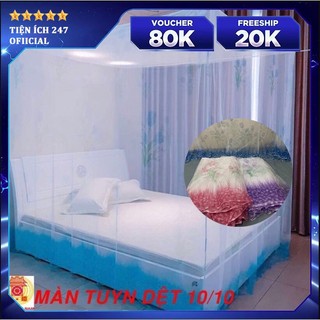 Màn tuyn hoa dầy dặn, Mùng ngủ có cửa và không cửa chống muỗi cao cấp đủ kích thước