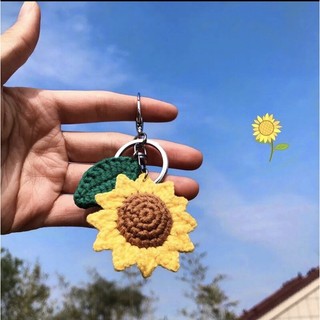 Móc Khoá Hoa Mặt Trời Len Handmade