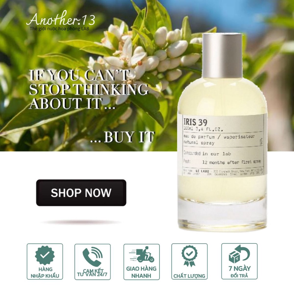 ⁂︎ 10ml┊Nước Hoa Phòng Lab ʟ ᴇ ʟ ᴀ ʙ ᴏ - Iris 39 / EDP