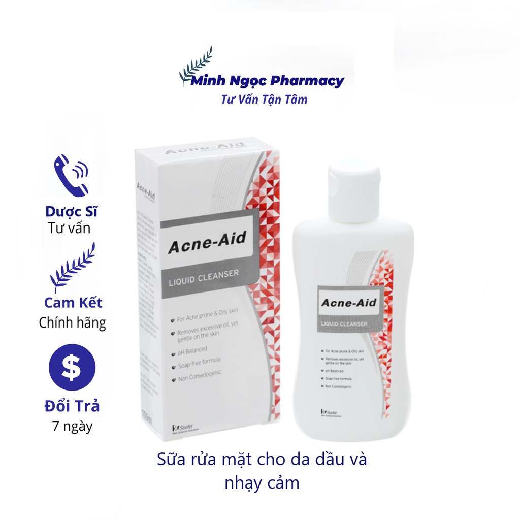 Sữa rửa mặt ACNE - AID LIQUID CLEANSER 100ml - Cho Da Nhờn Và Mụn
