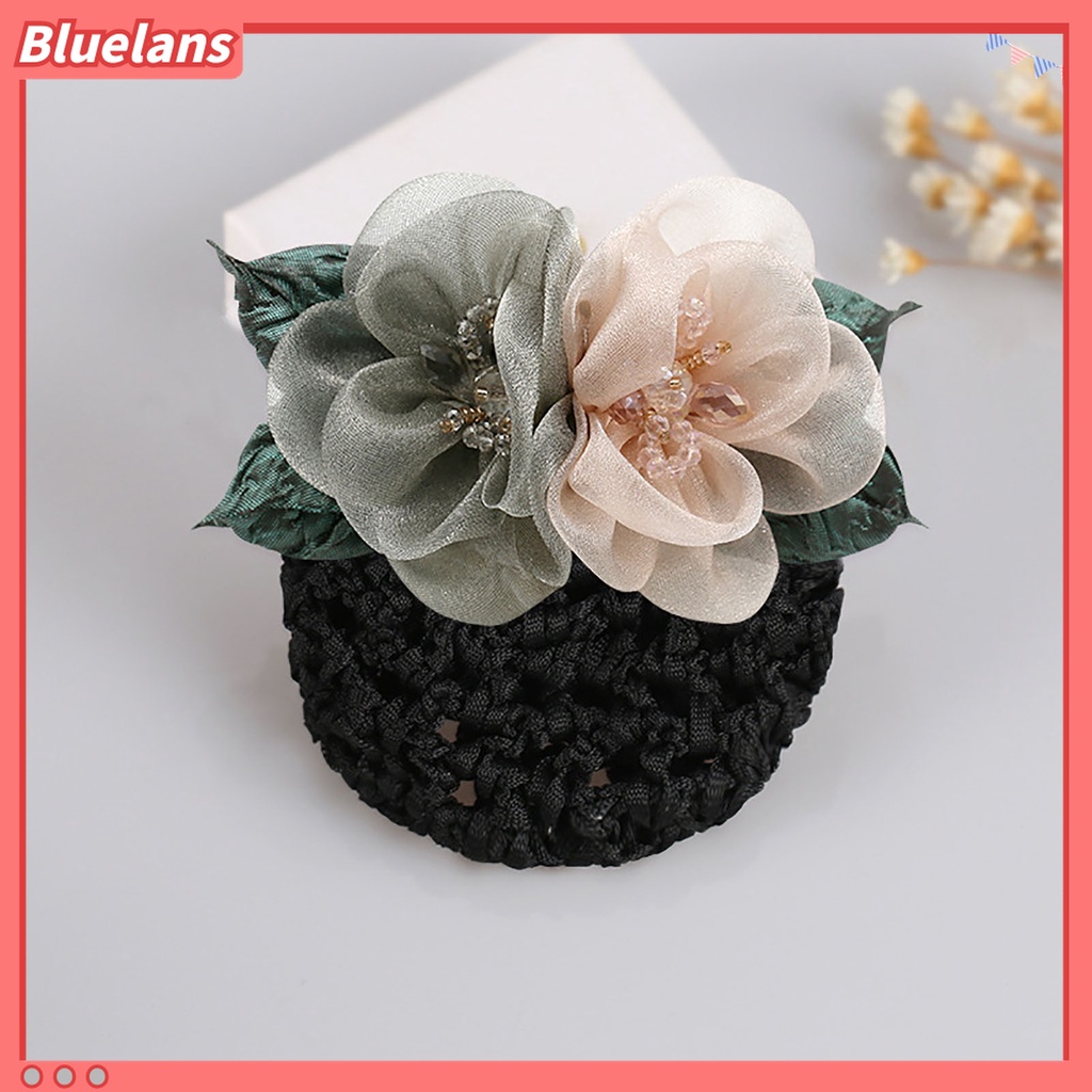 Dây Buộc Tóc Co Giãn Đính Hạt Và Hoa Ruy Băng Thanh Lịch Cho Nữ 48h