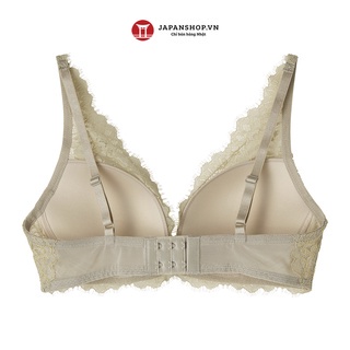 Áo lót nữ không gọng phối ren, áo ngực cao cấp kháng khuẩn thấm hút mồ hôi nội địa Nhật chính hãng Tuché Gunze JB6019H