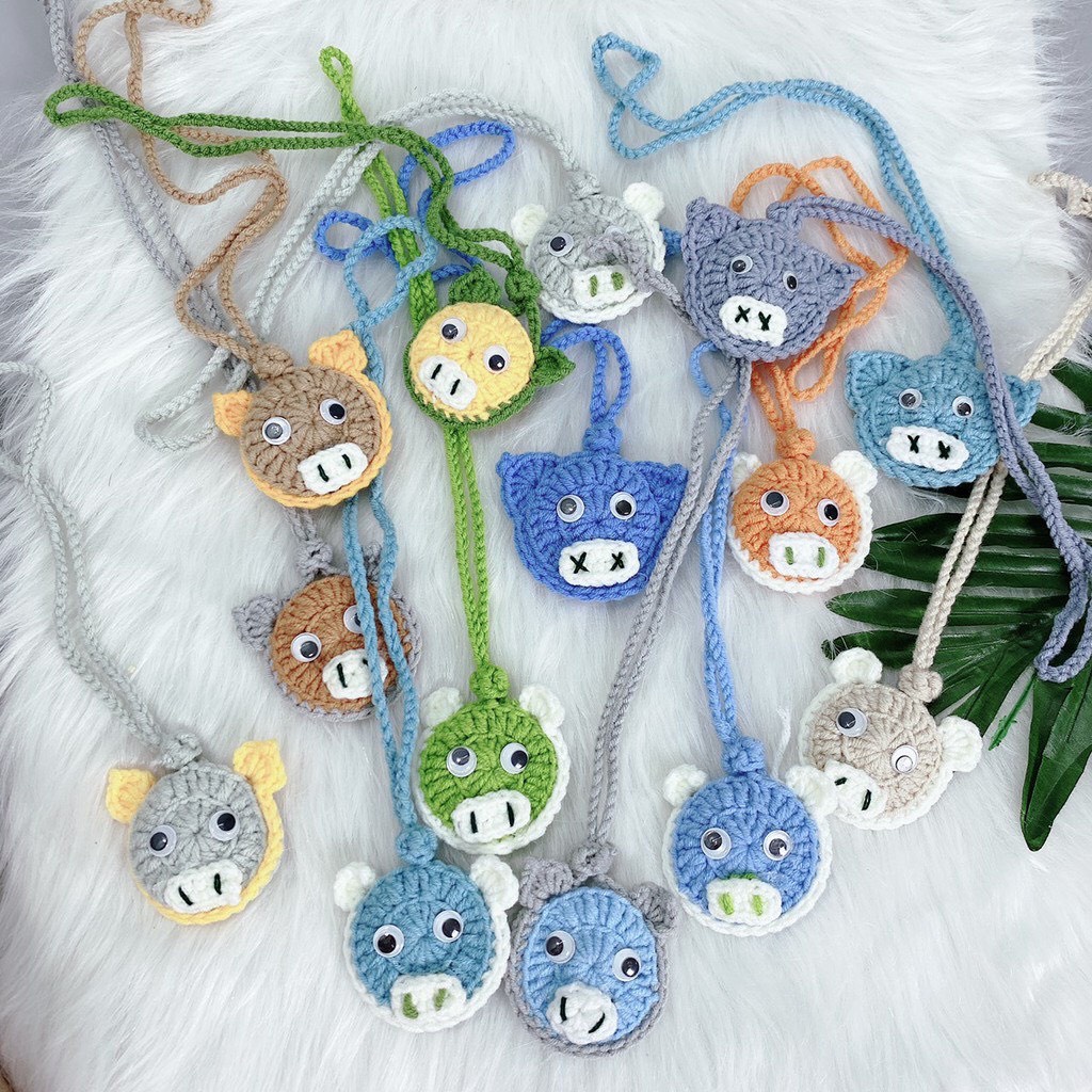 Túi tỏi/ túi đựng tỏi handmade len cho cho bé tránh vía - Sơ sinh - sỉ