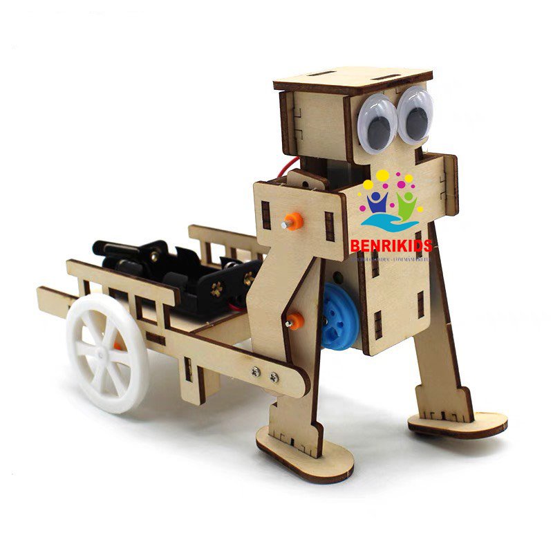 STEM - Robot Kéo Xe Tự Động Đồ Chơi Gỗ Thông Minh Benrikids Cho Học Sinh Mầm Non Tiểu Học