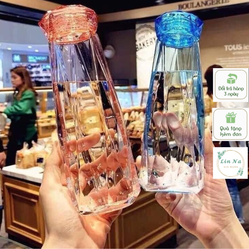 Bình thủy tinh kim cương trong suốt, Bình nước dáng kim cương