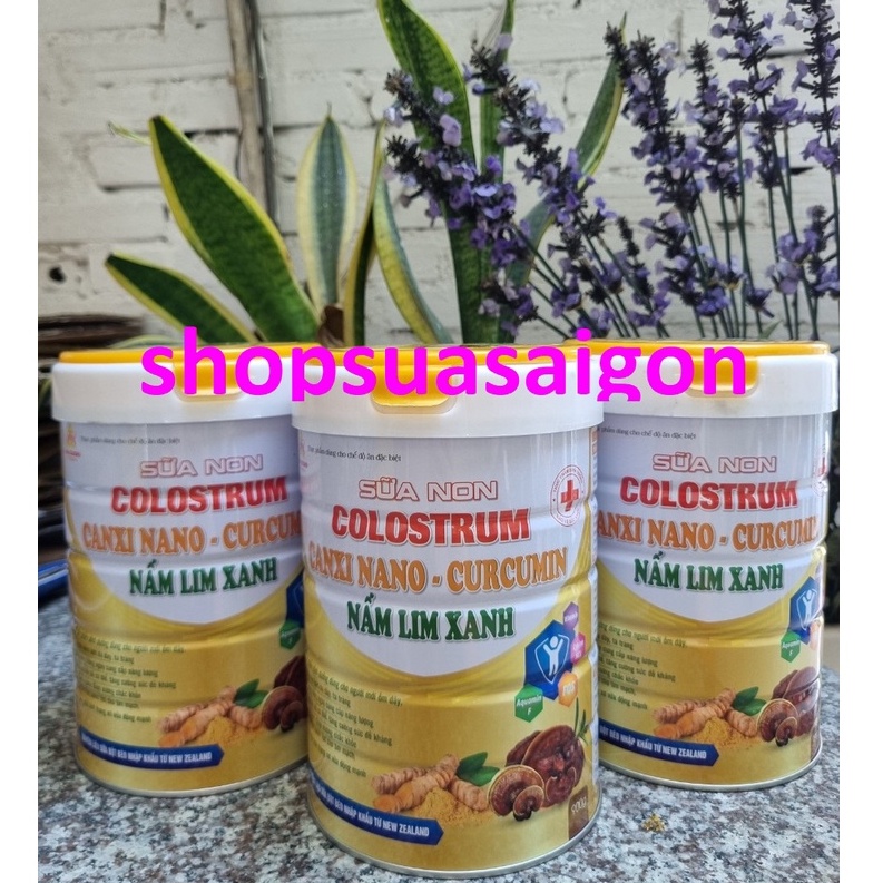 Sữa non Colostrum Canxi nano Curcummin Nấm Lim Xanh