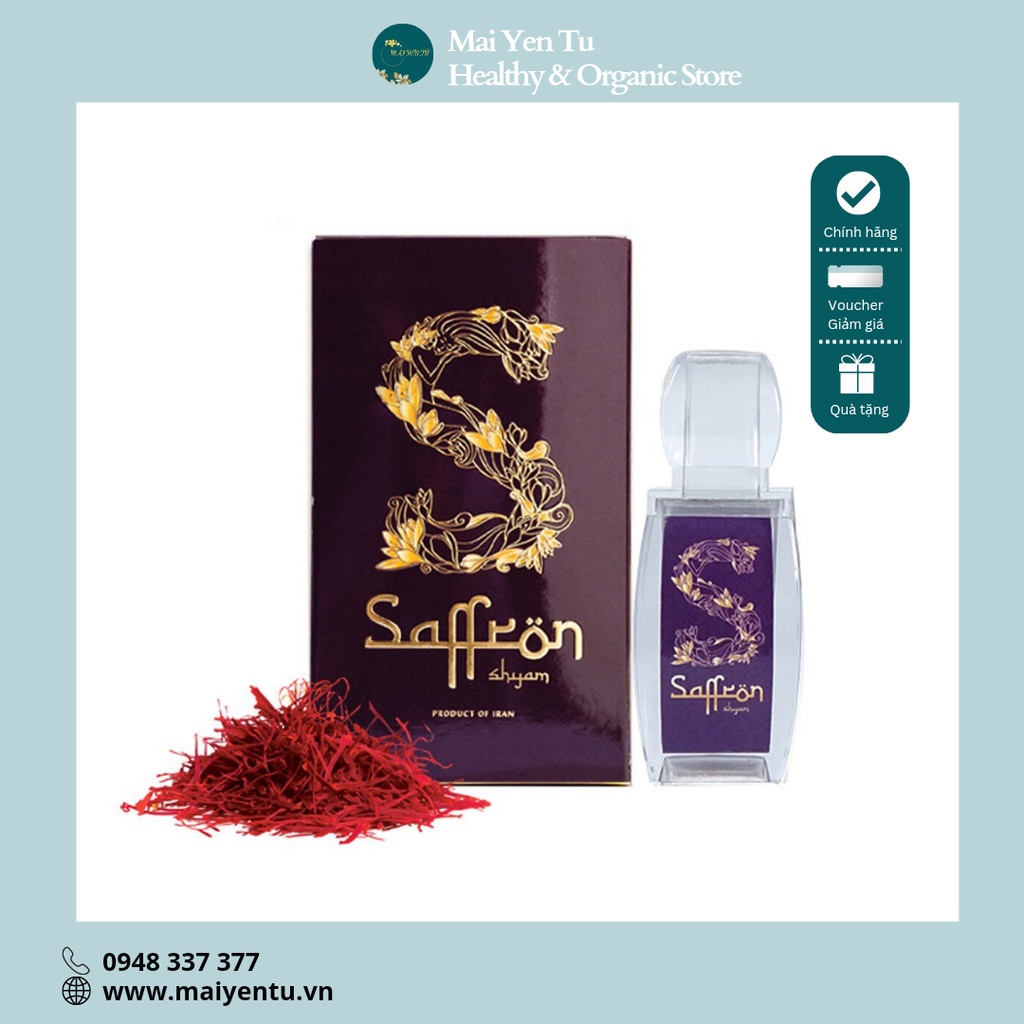 Nhụy Hoa Nghệ Tây Iran Saffron Shyam Hộp 1gr - Mai Yên Tử