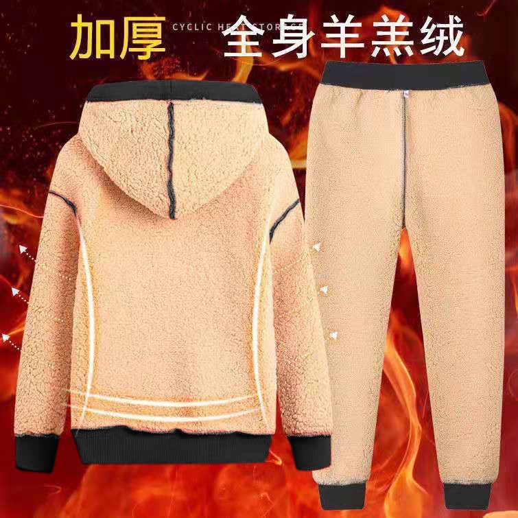 Áo Khoác Lông Cừu Dày Dặn Dáng Rộng Có Khóa Kéo Thời Trang Mùa Đông