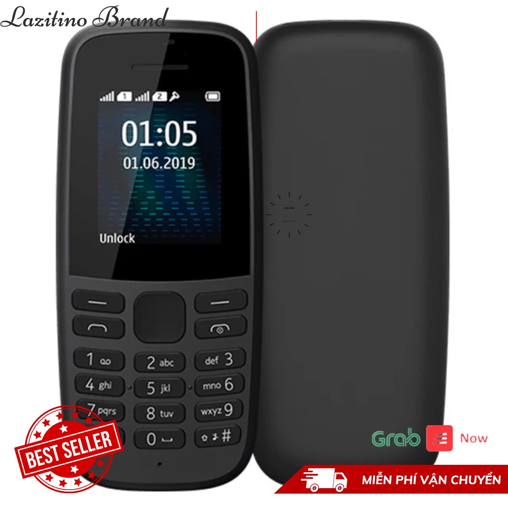 Điện Thoại NOKIA 105 FULL PIN, SẠC MÁY MỚI - Dòng 2 Sim