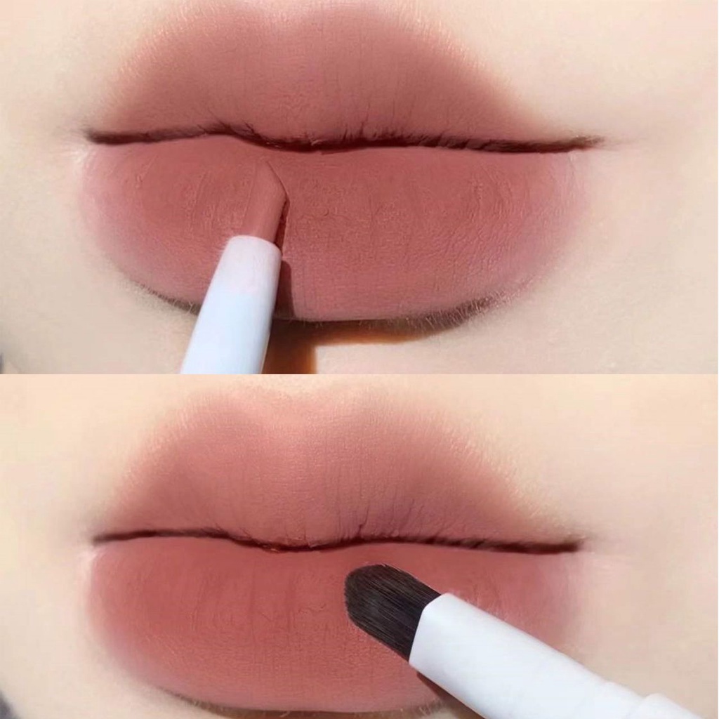 Son kem Kiêm Bút Kẻ Viền Môi Chất Nhung Lì Chống Thấm Nước